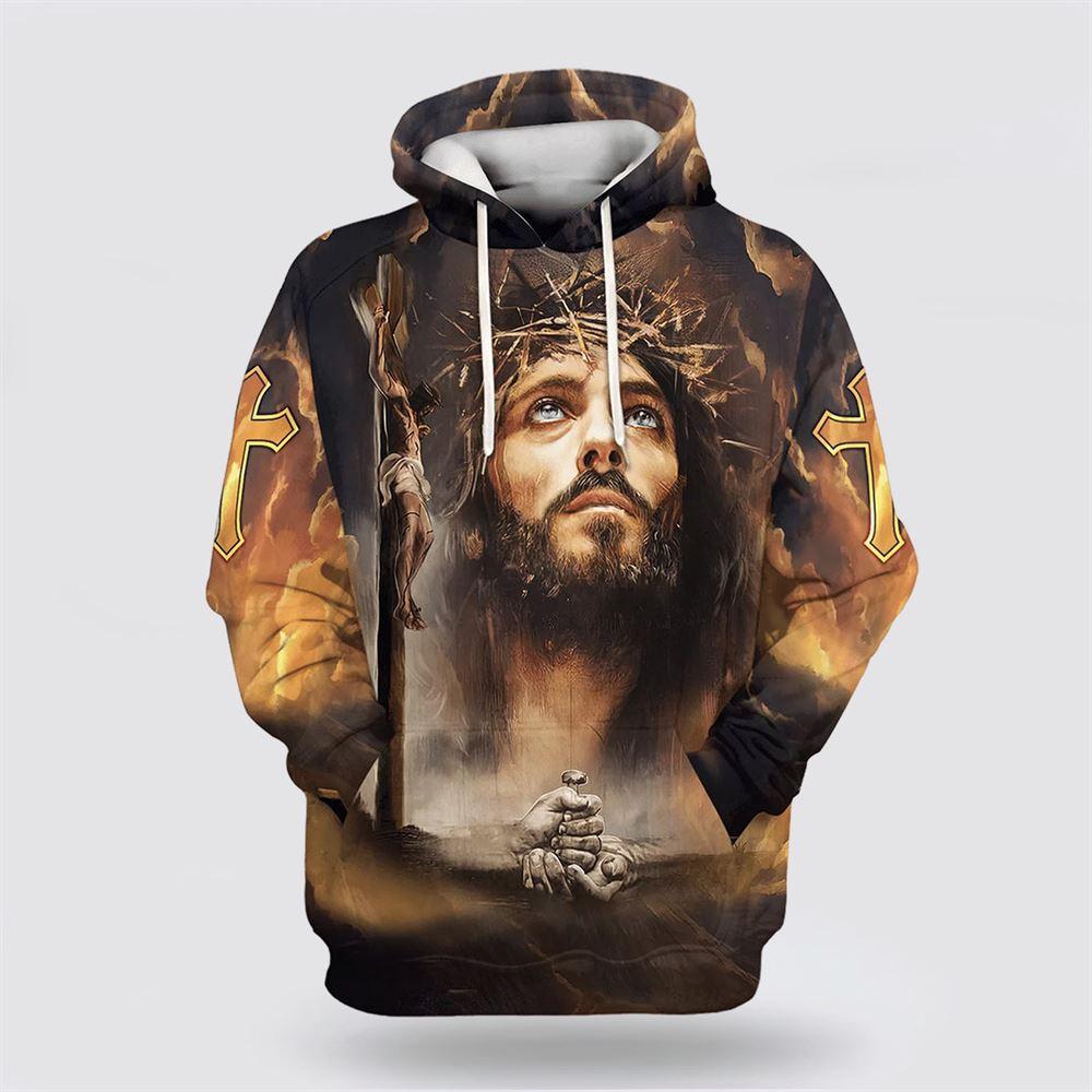 Crucifixion Of Jesus All Over Print 3D Hoodie – Gifts For Christians Crucifixion Of Jesus All Over Print 3D Hoodie – Gifts For Christians