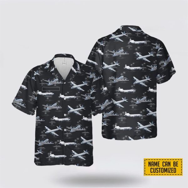 Custom Name US Navy Lockheed P-3C Orion Hawaiian Shirt – Gifts For Military Personnel