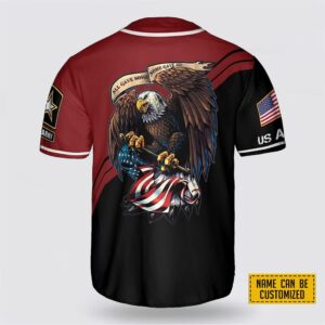 Custom Name All Gave Some Some Gave All Eagle American Flag Baseball Jersey - Gift For Military Personnel