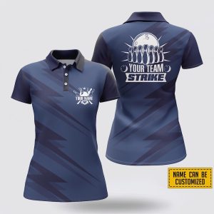 Custom Name And Team Bowling Strike Women…