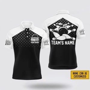 Custom Name Black And White Bowling Pattern Bowling Jersey Shirt Gift For Bowling Enthusiasts 1 s186d1.jpg