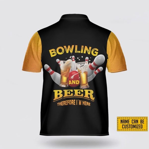 Custom Name Bowling And Beer Bowling Jersey Shirt – Perfect Gift for Bowling Fans