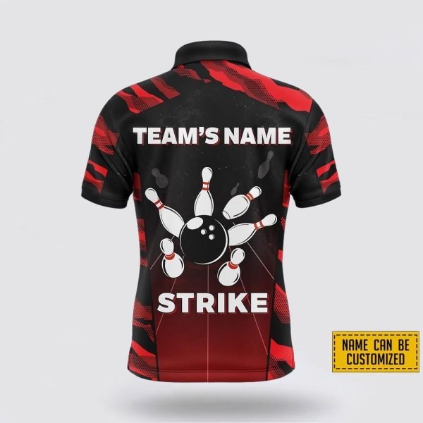 Custom Name Bowling Strike Pattern Bowling Jersey Shirt – Gift For Bowling Enthusiasts