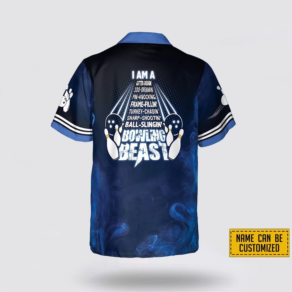 Custom Name I Am A Bowling Beast Bowling Bowling Hawaiin Shirt For Bowler – Beachwear Gift For Bowler