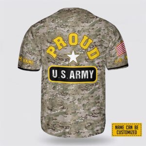 Custom Name Proud US Army United State Army Veteran Baseball Jersey - Gift For Military Personnel