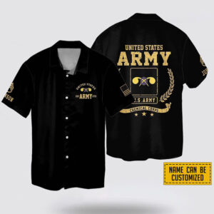 Custom Name Rank US Army Chemical Corps EST Army 1775 Hawaiin Shirt - Beachwear Gift For Military Personnel