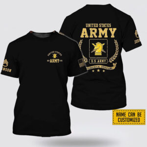 Custom Name Rank US Army Psychological Operations EST Army 1775  All Over Print 3D T Shirt - Gift For Military Personnel