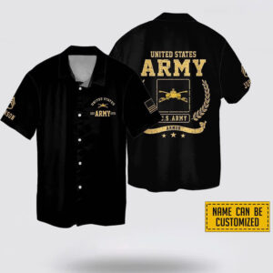 Custom Name Rank United State Army Armor EST Army 1775 Hawaiin Shirt - Beachwear Gift For Military Personnel
