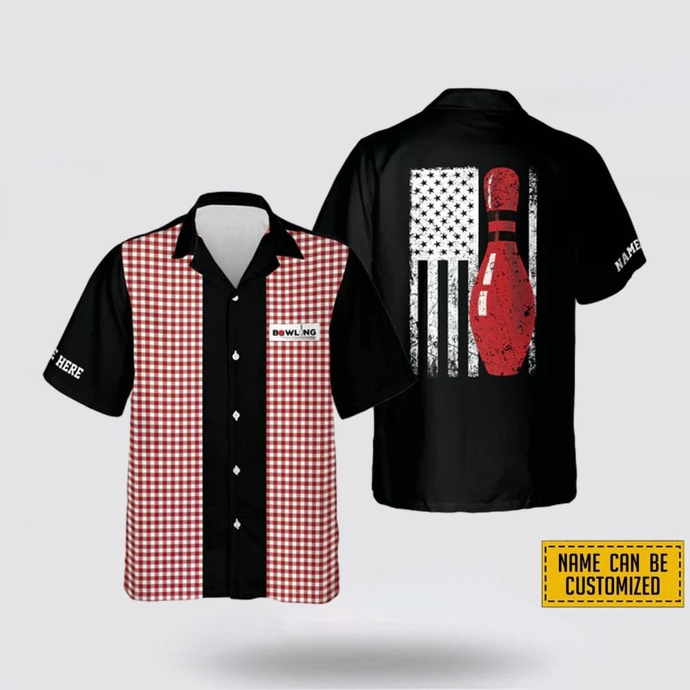 Custom Name Retro Vintage Bowling Hawaiian Shirts – Gift For Bowling Enthusiasts