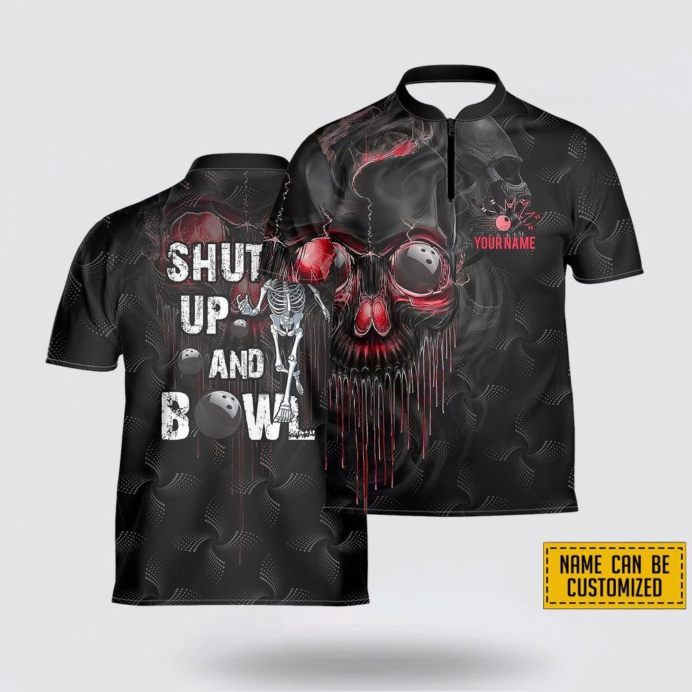 Custom Name Shut up And Bowl Skull Pattern Bowling Jersey Shirt – Gift For Bowling Enthusiasts Custom Name Shut up And Bowl Skull Pattern Bowling Jersey Shirt – Gift For Bowling Enthusiasts