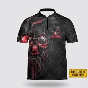 Custom Name Shut up And Bowl Skull Pattern Bowling Jersey Shirt Gift For Bowling Enthusiasts 2 siw9fr.jpg