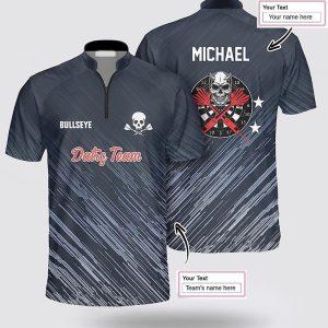 Custom Name Silver Meteors Dart Skull Dart Jersey Shirt