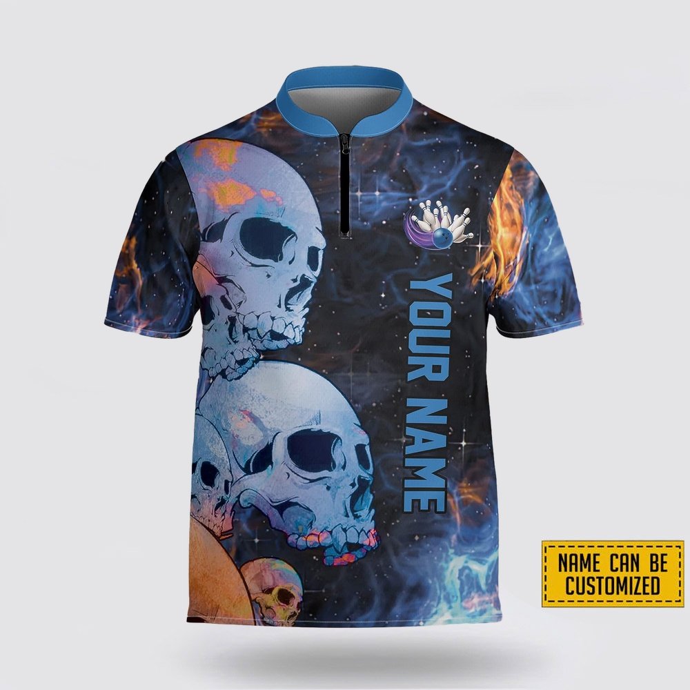 Custom Name Skull Hello Darkness My Old Friend Bowling Jersey Shirt – Perfect Gift for Bowling Fans