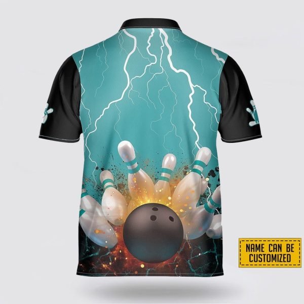 Custom Name Thunder Lighting Bowlwing Pattern Bowling Jersey Shirt – Gift For Bowling Enthusiasts