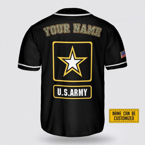 Custom Name US Army Rank American Flag Pride Baseball Jersey – Gift For Military Personnel