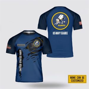 Custom Name US Navy Seabee All Over…