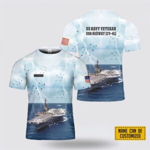 Custom Name US Navy Veteran USS Midway…