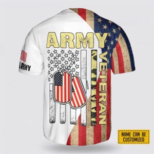 Custom Name United State Army American Flag  Baseball Jersey - Gift For Military Personnel