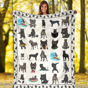 Cute Cane Corso Fleece Throw Blanket - Pendleton Sherpa Fleece Blanket - Gifts For Dog Lover