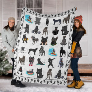 Cute Cane Corso Fleece Throw Blanket - Pendleton Sherpa Fleece Blanket - Gifts For Dog Lover