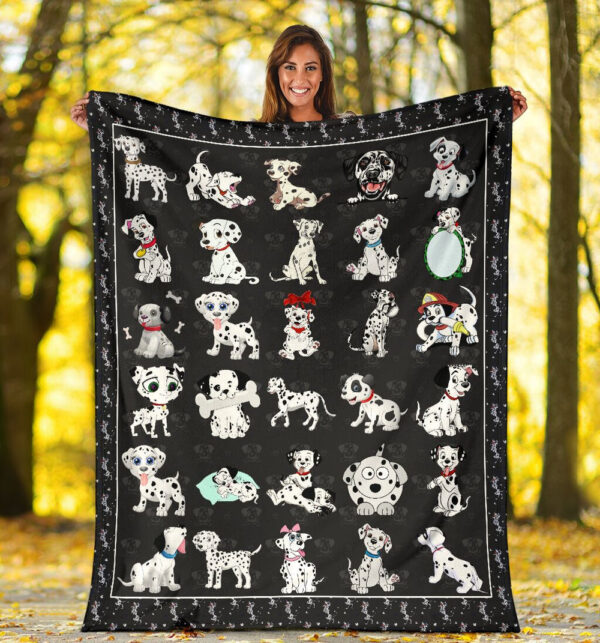 Cute Dalmatian Fleece Throw Blanket – Pendleton Sherpa Fleece Blanket – Gifts For Dog Lover