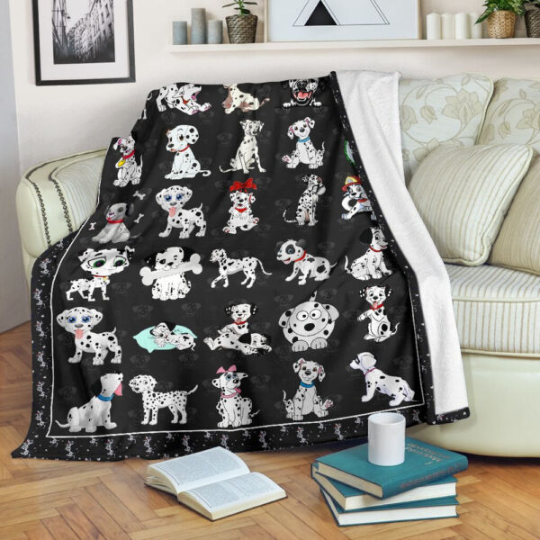 Cute Dalmatian Fleece Throw Blanket – Pendleton Sherpa Fleece Blanket – Gifts For Dog Lover
