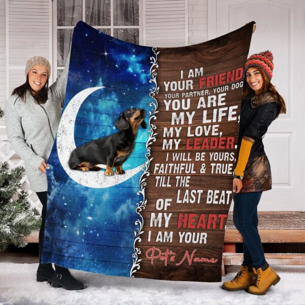 Dachshund Is Your Friend  Fleece Throw Blanket – Pendleton Sherpa Fleece Blanket – Gifts For Dog Lover