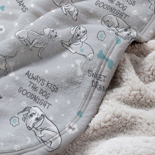 Dachshund Sleepy  Fleece Throw Blanket – Pendleton Sherpa Fleece Blanket – Gifts For Dog Lover
