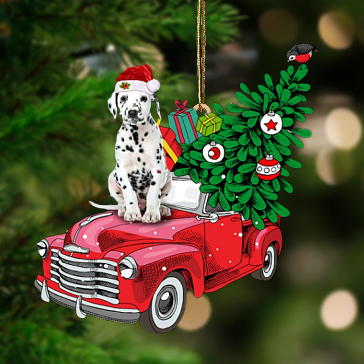 Dalmatian-Pine Truck Hanging Christmas Plastic Hanging Ornament – Christmas Decor Dalmatian-Pine Truck Hanging Christmas Plastic Hanging Ornament – Christmas Decor