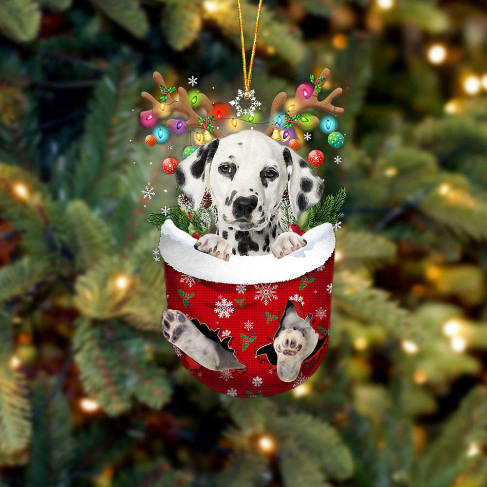 Dalmatian In Snow Pocket Christmas Ornament – Ornaments Hanging Gift – Flat Acrylic Dog Ornament Dalmatian In Snow Pocket Christmas Ornament – Ornaments Hanging Gift – Flat Acrylic Dog Ornament