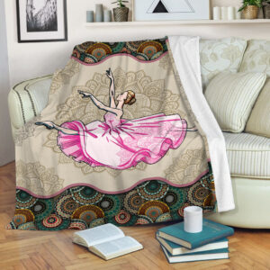 Dance Vintage Mandala Fleece Throw Blanket –…