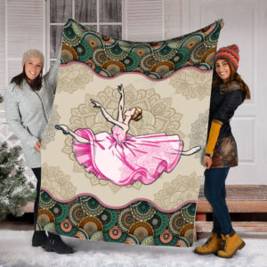 Dance Vintage Mandala Fleece Throw Blanket - Throw Blankets For Couch - Soft And Cozy Blanket