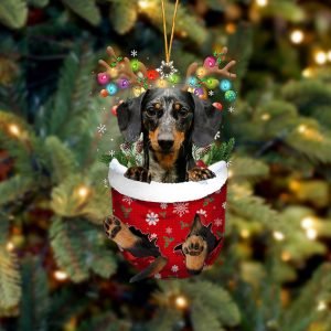 Dapple Dachshund In Snow Pocket Christmas Ornament…