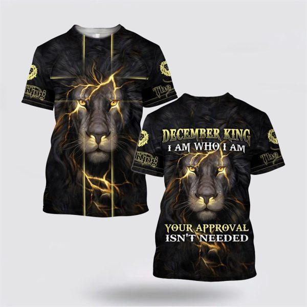 December King Jesus Lion Jesus All Over Print 3D T Shirt – Gifts For Christians