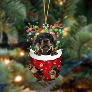 Dobermann Pinscher-In Christmas Pocket Two Sides Christmas…