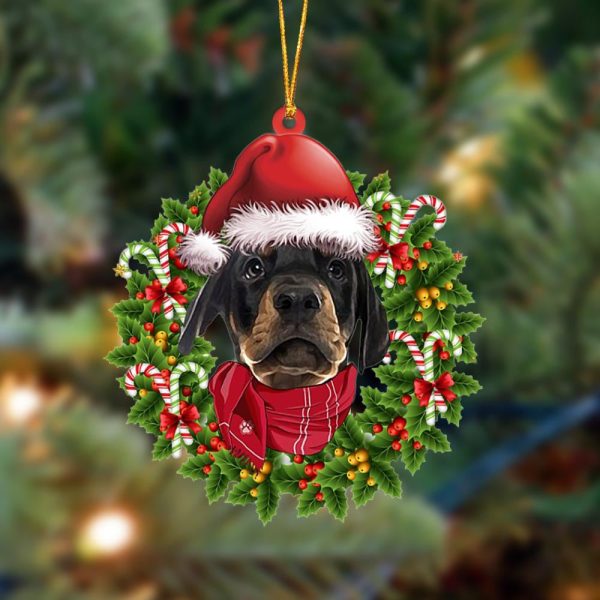 Dobermann Pinscher-Xmas Bandana Hanging Christmas Plastic Hanging Ornament – Gifts For Dog Lovers