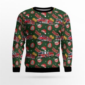 Dorothy NJ Dorothy Volunteer Fire Department Christmas Ugly Sweater 3D Gifts For Firefighters In Dorothy NJ 2 xmxeg3.jpg