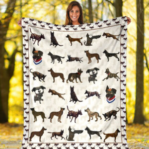 Dutch Shepherd Fleece Throw Blanket - Pendleton Sherpa Fleece Blanket - Gifts For Dog Lover