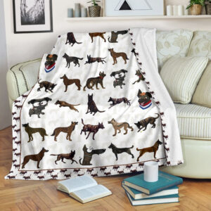 Dutch Shepherd Fleece Throw Blanket - Pendleton Sherpa Fleece Blanket - Gifts For Dog Lover