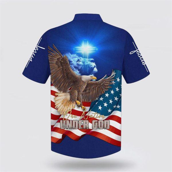 Eagle American One Nation Under God Hawaiian Shirt – Gifts For Christians