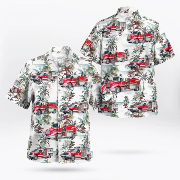 Eagle Bay, NY, Eagle Bay FD Hawaiian Shirt – Gifts For Firefighters In NY