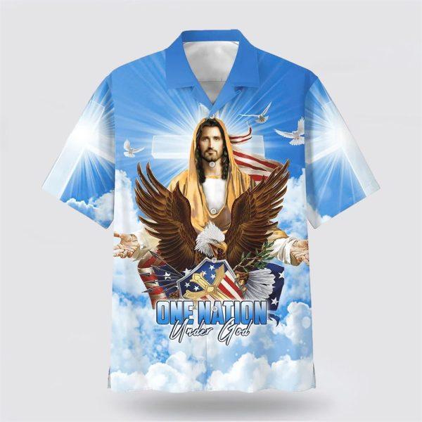 Eagle One Nation Under God Hawaiian Shirt – Gifts For Christians