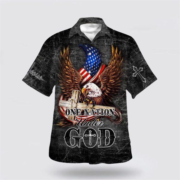 Eagle One Nation Under God Hawaiian Shirts For Men And Women – Gifts For Christians