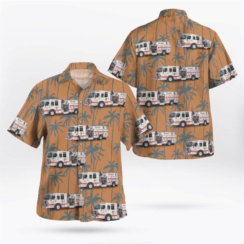 East Brunswick, NJ, East Brunswick Fire District No.2 Hawaiian Shirt – Gifts For Firefighters In NJ