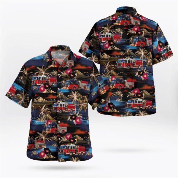 Egg Harbor Township, New Jersey, Bargaintown Volunteer Fire Company Hawaiian Shirt – Gifts For Firefighters In Egg Harbor Township, NJ