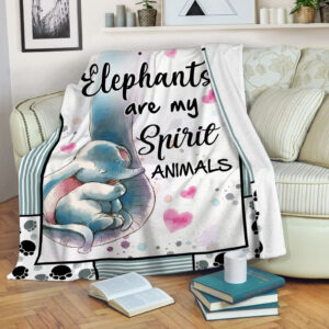Elephant Are My Spirit Animals Fleece Throw Blanket - Soft And Cozy Blanket - Best Weighted Blanket For Adults