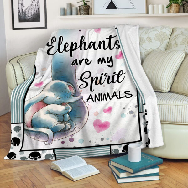 Elephant Are My Spirit Animals Fleece Throw Blanket – Soft And Cozy Blanket – Best Weighted Blanket For Adults