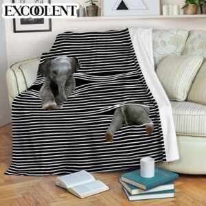 Elephant Back White Fleece Throw Blanket - Soft And Cozy Blanket - Best Weighted Blanket For Adults