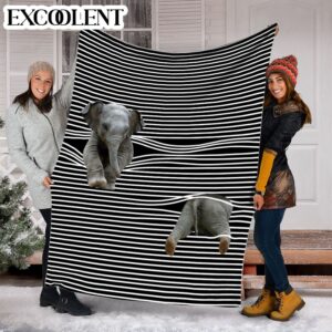 Elephant Back White Fleece Throw Blanket - Soft And Cozy Blanket - Best Weighted Blanket For Adults
