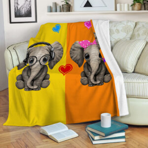 Elephant Color Fleece Throw Blanket - Throw Blankets For Couch - Best Blanket For All Seasons